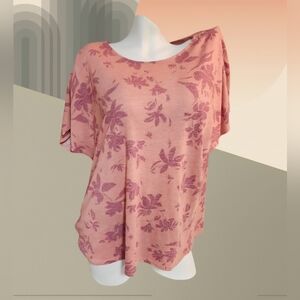 Denver Hayes Peach/Rust Floral Women's Blouse